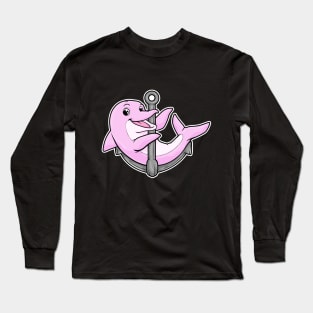 Dolphin with Anchor Long Sleeve T-Shirt